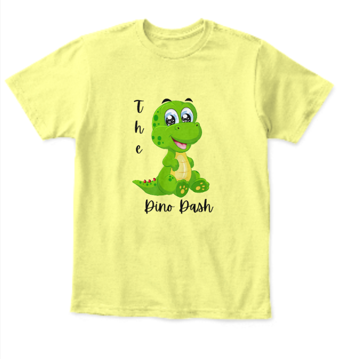 Dino Dash Half Sleeve Cotton T-shirt