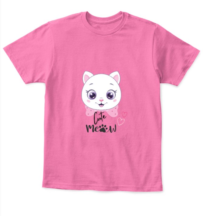 Meow Half Sleeve Cotton T-shirt