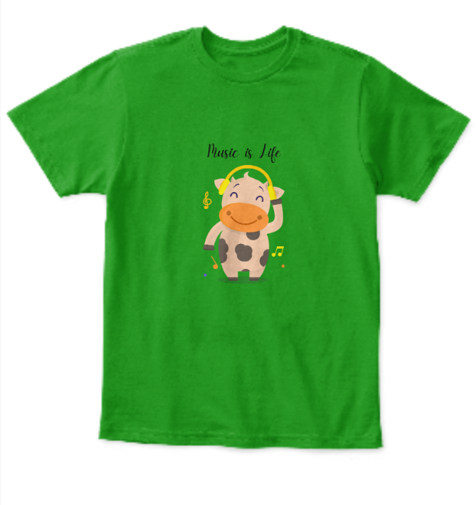Music Half Sleeve Cotton T-shirt