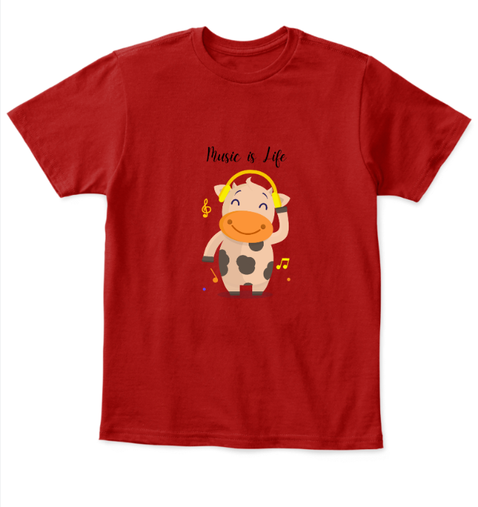 Music Half Sleeve Cotton T-shirt